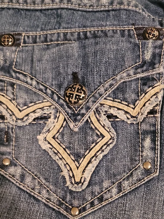 Men's Archaic 36 Boot Cut Jeans Flap Back Pockets - Picture 2 of 12